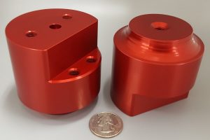 Type II anodized 6061 aluminum part